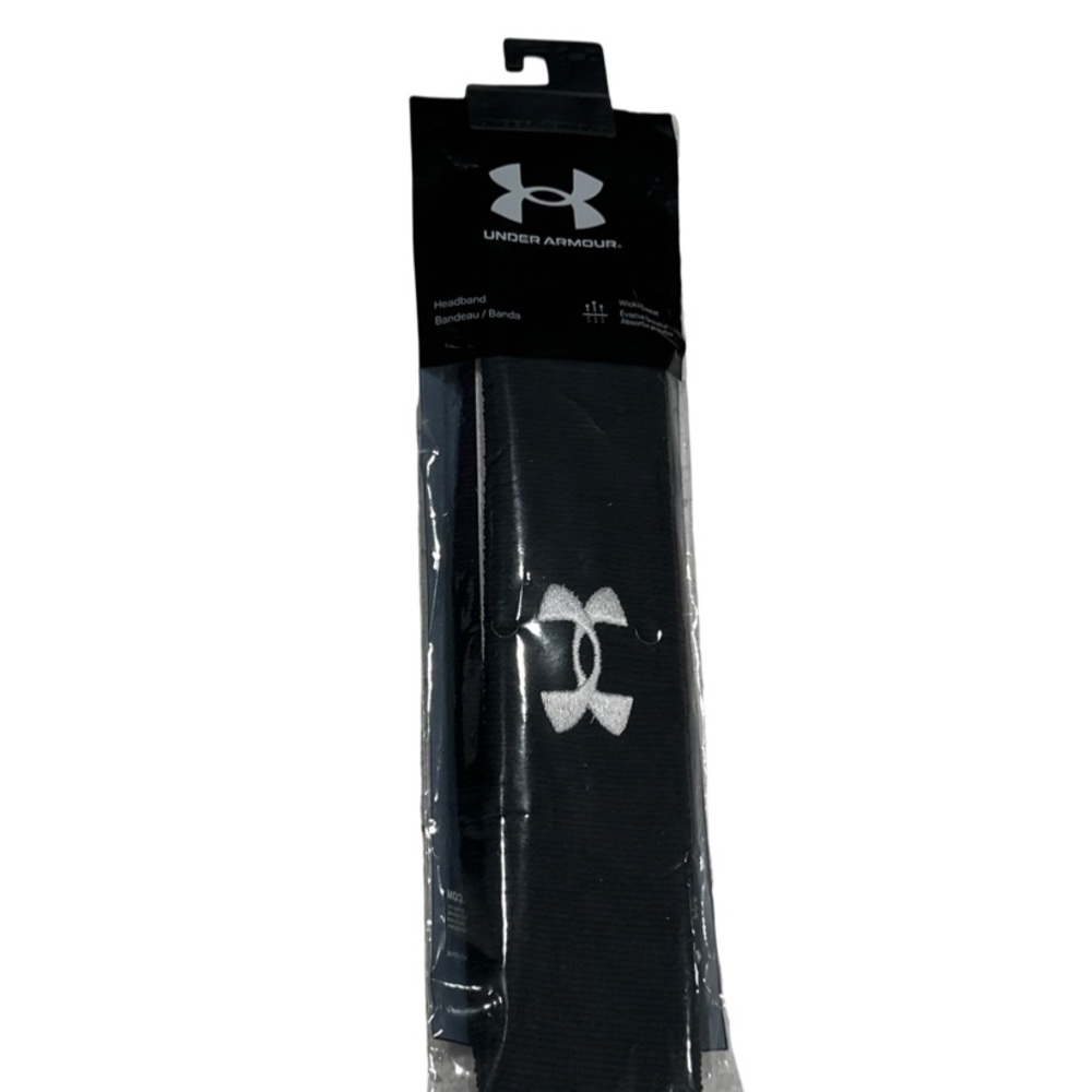 Under Armour Men’s Black Headband Moisture Wicking Athletic NWT